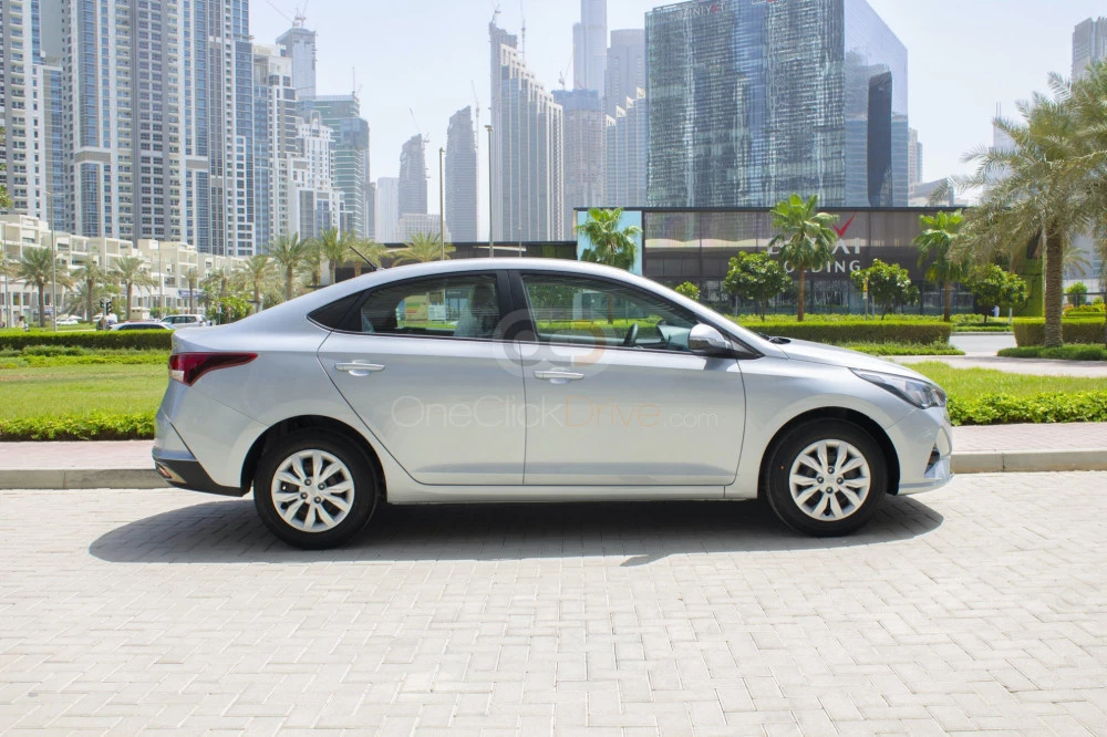 Silver Hyundai Accent 2021 for rent in Dubai 2